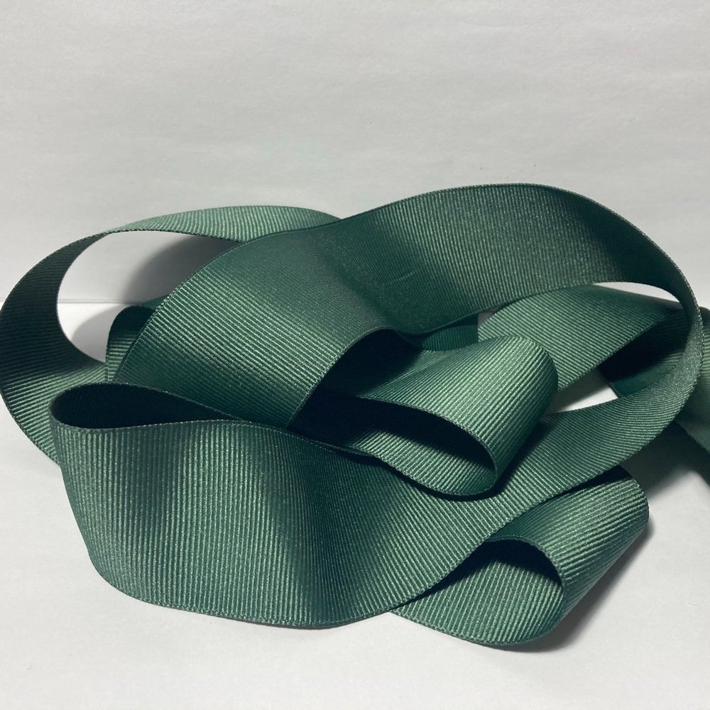 Green Ribbed Sash Ribbon 1.5"